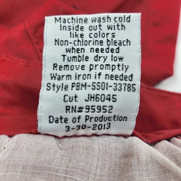 British Khaki SKIRT Womens Size 2 Red w Navy Blue Embroidered Anchors Nautical - Picture 8 of 11